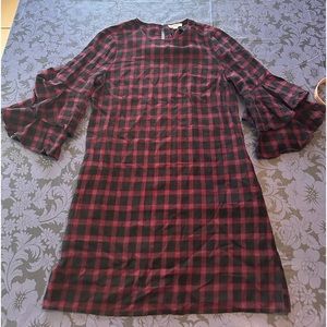 Small/petite BeachLunchLounge collection red and black plaid dress